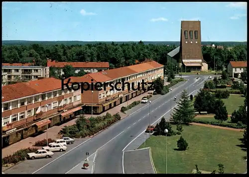 ÄLTERE POSTKARTE ESPELKAMP BRESLAUER STRASSE RENAULT R4 OPEL FORD AUTOS AUTO KIRCHE AK Ansichtskarte postcard cpa