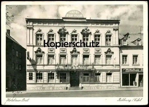 ALTE POSTKARTE BITBURG EIFEL HOTEL ZUR POST MÖBELHAUS Ansichtskarte cpa AK postcard