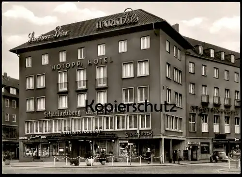 ÄLTERE POSTKARTE HILDESHEIM HOTOPP'S HOTEL STOLLWERCK SIECHEN HÄRKE SCHARLACHBERG VW KÄFER VOLKSWAGEN cpa postcard
