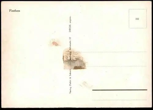 ALTE POSTKARTE FINTHEN LANDKARTE KREIS MAINZ DRAIS OBERALM ZORNHEIM SELZEN DAHLHEIM ESSENHEIM EBERSHEIM LÖRZWEILER