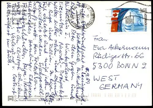 ÄLTERE POSTKARTE LENINGRAD ST. ISAAC'S CATHEDRAL Sankt Petersburg St. Peterburg Russia Russland cpa postcard AK