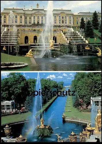 ÄLTERE POSTKARTE LENINGRAD PETERHOF Sankt Petersburg St. Peterburg Russia Russland cpa postcard AK