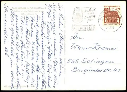 ÄLTERE POSTKARTE BAIERSBRONN TOTALANSICHT PANORAMA TOTAL GESAMTANSICHT Schwarzwald Ansichtskarte AK cpa postcard