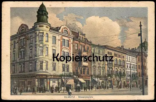 ALTE POSTKARTE OLMÜTZ MASARYKPLATZ OLOMOUC Tschechische Republik Ceska Cesko AK postcard cpa Ansichtskarte