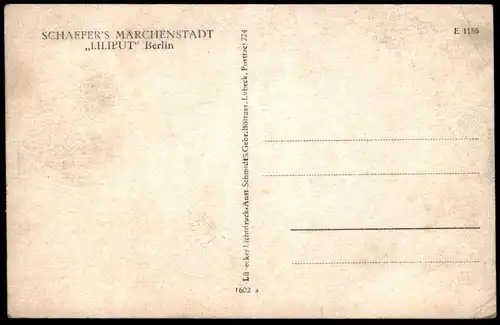 ALTE POSTKARTE SCHÄFERS MÄRCHENSTADT LILIPUT BERLIN Liliputaner Circus Zirkus Cirque Lilliputian Midget postcard cpa AK
