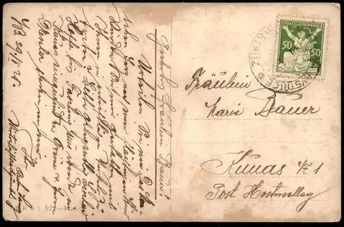 ALTE KÜNSTLER POSTKARTE KÄMPFENDE HIRSCHE BRUNFT SPIESSER HIRSCH Reh Roe fallow deer daim chevreuil cerf postcard cpa AK