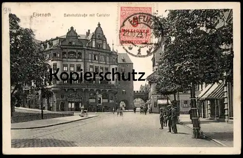 ALTE POSTKARTE ERFURT BAHNHOFSTRASSE KOSMOPOLIT STEMPEL GLOBUS ANSICHTSKARTENSAMMLER Ansichtskarte AK cpa postcard