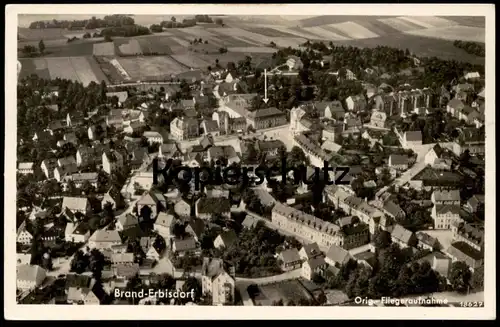 ALTE POSTKARTE BRAND-ERBISDORF ORIGNAL FLIEGERAUFNAHME 1941 HOTEL KRONPRINZ LUFTBILD PANORAMA postcard AK Ansichtskarte