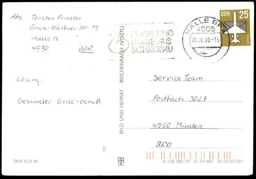 ÄLTERE POSTKARTE NEUGLOBSOW THEODOR FONTANE HAUS FDGB HAUS HIRSCHBERG DAGOWSEE STEMPEL PLASTE UND ELASTE SCHKOPAU AK cpa