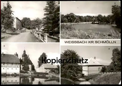 ÄLTERE POSTKARTE WEISSBACH KREIS SCHMÖLLN KONSUM GASTSTÄTTE KINDERSANATORIUM HAINTEICH RAT Ansichtskarte AK postcard cpa