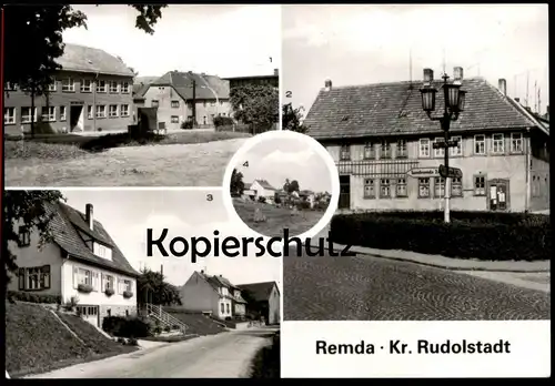 ÄLTERE POSTKARTE REMDA RUDOLSTADT RAT DER STADT SUNDREMDAER STRASSE ORTSMOTIV TEILANSICHT Ansichtskarte AK cpa postcard
