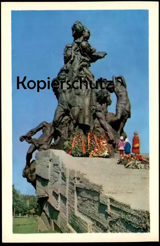 ÄLTERE POSTKARTE KIEW MONUMENT OF THE SOVIET CIVILIANS AND ARMY BABIY YAR Kiev Ukraine postcard Ansichtskarte cpa AK
