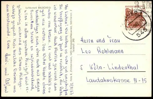 ÄLTERE POSTKARTE PARTIE AN DER LAUBACHMÜHLE LAUBACH WIED Wiedbachtal Laubachsmühle Neuwied Ansichtskarte AK postcard cpa