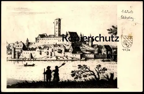 ALTE POSTKARTE SCHLOSS SCHÄRDING 1650 OBERÖSTERREICH Österreich Austria Autriche castle Ansichtskarte AK postcard cpa