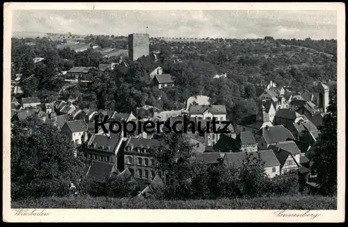 ALTE POSTKARTE WIESBADEN SONNENBERG PANORAMA 1932 Ansichtskarte AK cpa postcard