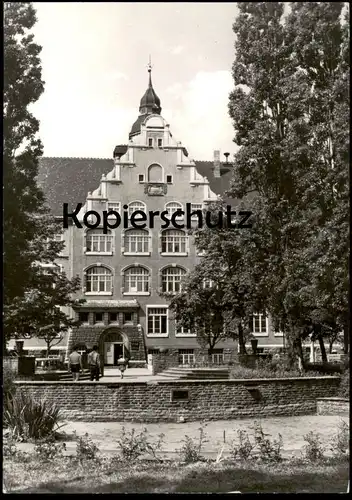 ÄLTERE POSTKARTE RIESA GRÖBA FRIEDRICH-ENGELS-OBERSCHULE SCHULE school école AK Ansichtskarte postcard cpa