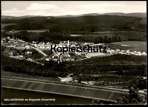 ÄLTERE POSTKARTE NEU-LISTERNOHL AM BIGGESEE ATTENDORN PANORAMA Totalansicht Gesamtansicht Ansichtskarte AK postcard cpa