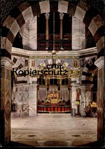 ALTE POSTKARTE AACHEN DOM INNERES DURCHBLICK OKTOGON Aix la chapelle cathédrale l'interieur Octogon Ansichtskarte AK cpa