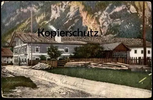 ALTE POSTKARTE SCHARNITZ GASTHOF BLAUE TRAUBE BESITZER B. SPRENGER TIROL Zur blauen Traube AK Ansichtskarte postcard cpa