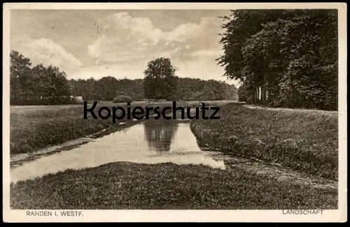 ALTE POSTKARTE RAHDEN IN WESTFALEN LANDSCHAFT Große Aue Ansichtskarte postcard cpa AK