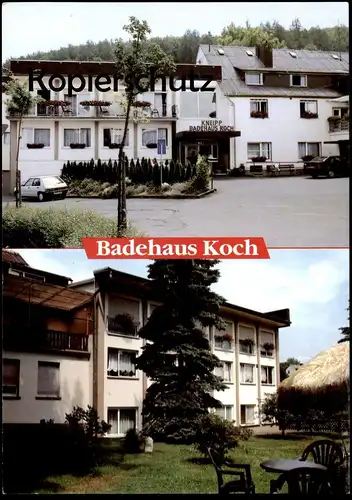 ÄLTERE POSTKARTE KNEIPP BADEHAUS KOCH BAD ENDBACH PEUGEOT 105 SCHILD SACKGASSE Ansichtskarte AK cpa postcard