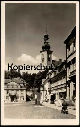 ALTE POSTKARTE KRASNA LIPA SCHÖNLINDE Motorrad Czech Republic Ceska Republika Tschechien Ansichtskarte postcard cpa AK