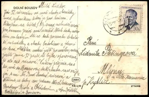 ALTE POSTKARTE DOLNÍ BOUSOV Czech Republic Ceska Republika Ansichtskarte postcard cpa AK