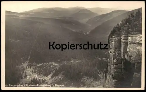 ALTE POSTKARTE BLICK VOM PANTSCHEWEG IN DEN ELBGRUND Labsky Dul Czech Republic Ceska Republika Ansichtskarte postcard AK