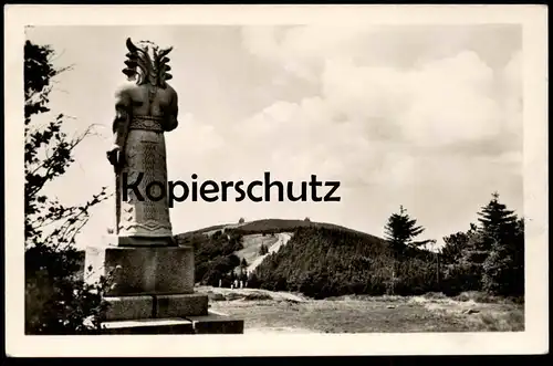 ALTE POSTKARTE MORAVSKOSLEZSKE BESKYDY RADEGAST NA RADHOSTI STATUE Czech Republic Ceska Republika Ansichtskarte postcard