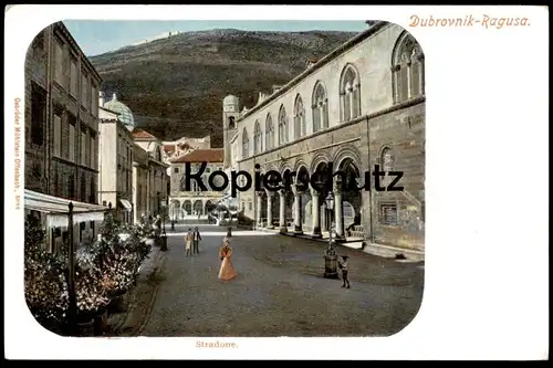 ALTE POSTKARTE DUBROVNIK RAGUSA STRADONE Raguse Hrvatska Kroatien Croatia cpa postcard AK Ansichtskarte