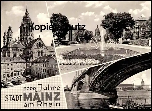 ALTE POSTKARTE 2000 JAHRE MAINZ JUBILÄUMSKARTE JUBILÄUMSPOSTKARTE Jubiläum Ansichtskarte AK cpa