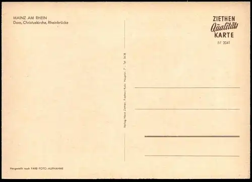 ÄLTERE POSTKARTE 2000 JAHRE MAINZ JUBILÄUMSKARTE JUBILÄUMSPOSTKARTE Jubiläum Ansichtskarte AK cpa