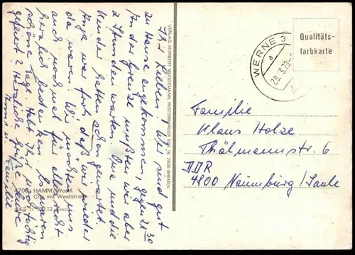 ÄLTERE POSTKARTE HAMM WESTFALEN CITY MIT WESTSTRASSE GRABITZ GRÜTER &. RENAULT R4 VW Käfer Ansichtskarte postcard cpa AK