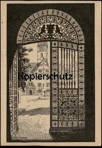 ALTE POSTKARTE DARMSTADT 1945 SCHLOSSTOR K. A, BUSCHBAUM castle chateau Ansichtskarte cpa postcard AK