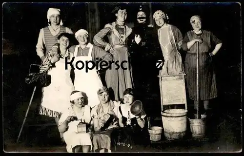 ALTE ORIGINAL FOTO POSTKARTE THEATER WASCHBRETT SPIELKARTEN KARTENSPIEL KAFFEMÜHLE 1932 Ansichtskarte postcard cpa AK