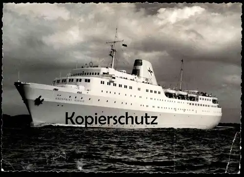 ÄLTERE POSTKARTE KRONPRINS HARALD AUF SEE FÄHRSCHIFF FÄHRE ferry Schiff Motorschiff ship bateau Ansichtskarte postcard