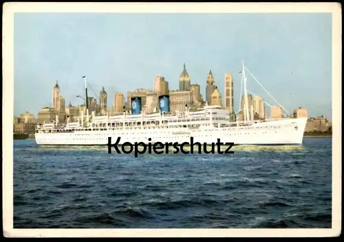 ALTE POSTKARTE T/N IRPNIA LINEA RAPIDA PER IL VENEZUELA E CENTRO AMERICA KREUZFAHRTSCHIFF GRIMALDI Schiff ship bateau AK