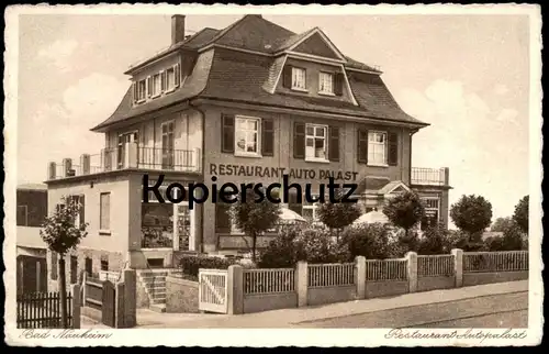 ALTE POSTKARTE BAD NAUHEIM RESTAURANT AUTOPALAST 1939 INH. RICHARD ALETTER cpa postcard AK Ansichtskarte