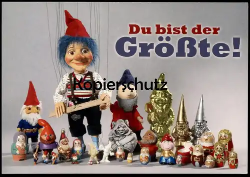 ÄLTERE POSTKARTE MARIONETTE KASPERLE ZWERGE MATROJSCHKA MATROSCHKA puppet fantoche postcard Ansichtskarte cpa AK