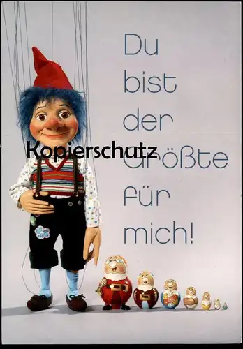 ÄLTERE POSTKARTE MARIONETTE KASPERLE ZWERG MATROJSCHKA MATROSCHKA puppet fantoche postcard Ansichtskarte cpa AK