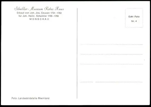 ÄLTERE POSTKARTE MONSCHAU SCHEIBLER MUSEUM ROTES HAUS ERBAUT JOS. COUVEN MONTJOIE AK Ansichtskarte cpa postcard