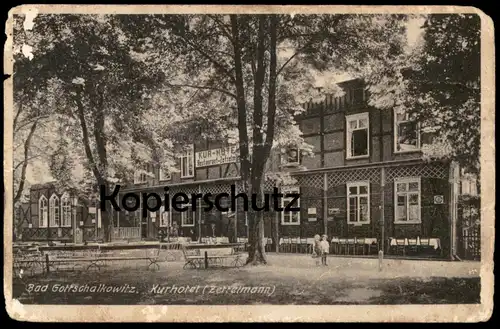 ALTE POSTKARTE BAD GOTTSCHALKOWITZ KURHOTEL ZETTELMANN GOCZALKOWICE Goczalkowitz Polska Poland Ansichtskarte postcard