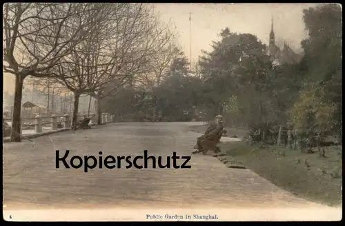 ALTE POSTKARTE PUBLIC GARDEN IN SHANGHAI CHINA Chine Ansichtskarte postcard cpa AK