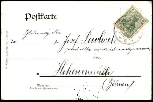 ALTE POSTKARTE DRESDEN PANORAMA 1905 Brücke Totalansicht Total Blick über die Elbe postcard cpa Ansichtskarte AK