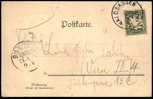 ALTE POSTKARTE WALDSASSEN JOHANNISPLATZ 1902 Kirche Ansichtskarte AK cpa postcard