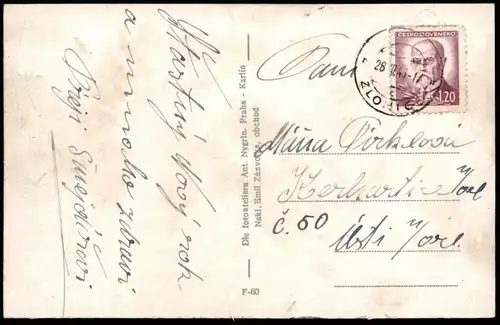 ALTE POSTKARTE PALEC SKOLA OBECNI DUM CELKOVY POHLED Ceska Tschechische Repubilk Czech republic Ansichtskarte postcard