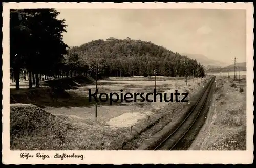 ALTE POSTKARTE BÖHMISCH LEIPA KAHLENBERG EISENBAHN BAHNSTRECKE Böhmen Ceska Lipa Sudeten Ansichtskarte AK postcard cpa