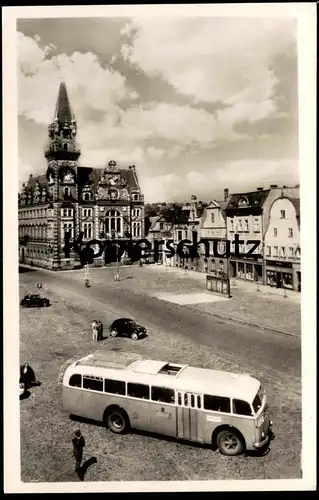 ALTE POSTKARTE FRYDLANT V CECHACH NAMESTI BUS AUTOBUS Frieland Ceska czech republic Tschechische Republik postcard