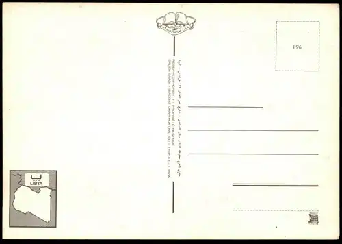 ÄLTERE POSTKARTE LIBYA SOUVENIR LIBIA KAMELE KAMEL LIBYEN Libiya camel camels cpa postcard Ansichtskarte AK