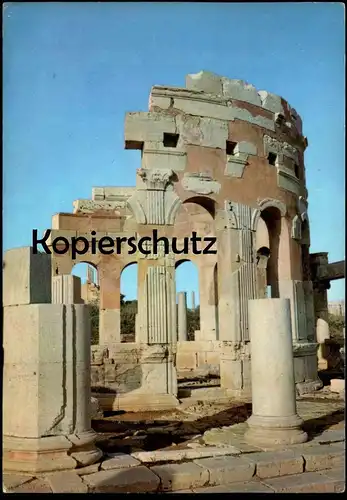 ÄLTERE POSTKARTE LIBYA LEPTIS MAGNA LIBIA RUINS ROMAN MARKET ANTIQUITIES LIBYEN Libiya cpa postcard Ansichtskarte AK